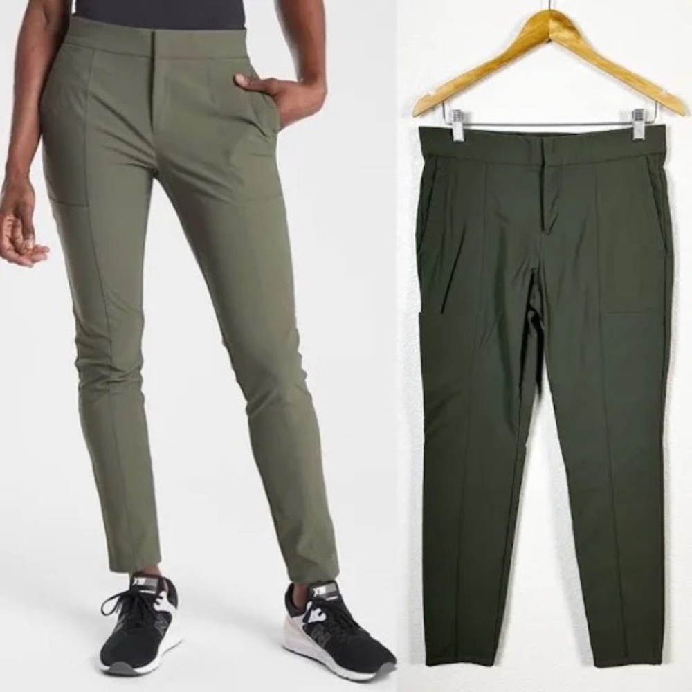 Athleta Wander Stash Skinny Pant Olive Green